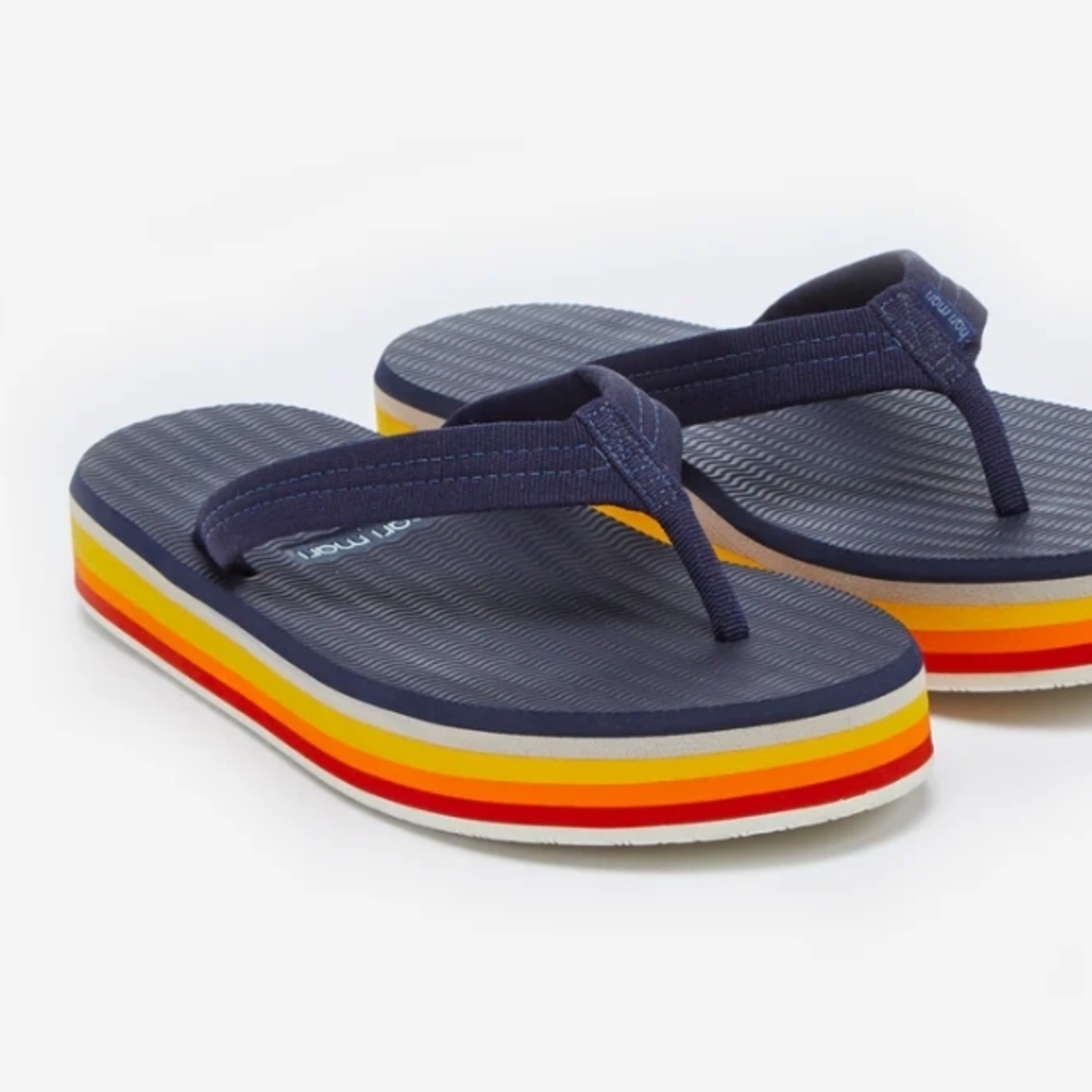 Colorful Striped Flip Flops